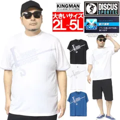 【新品】 【2L～5L ホワイト】 DISCUS(ディスカス) 半袖 Tシャツ メンズ 大きいサイズ ロゴ プリント ドライ メッシュ 吸汗速乾 クルーネック カットソーのサムネイル