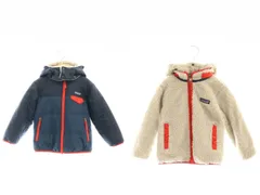パタゴニア Patagonia ベビー・リバーシブル・トリブルズ・フーディ ジャケット ジップアップ 3T 紺 ネイビー グレー /AT ■OS
