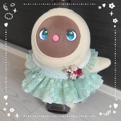 グリーン＊花柄A ラボット　LOVOT　服　ハンドメイド 1_b5d83e4c4fbe5657de9bf3640f2e