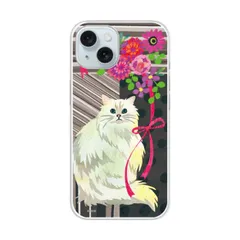 [iPhone13] iPhone14 ケース iPhone14 Pro スマホケース iPhone16 15 14 Plus 13 Mini 12 11 XS XR 全機種対応 スマホカバー ハードケース アニマル柄 COMOデザイン ネコ 白猫 ストライプ