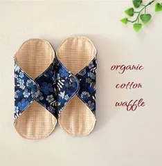 【オーガニックコットン】布ライナー３層　⭐︎リバティ⭐︎エデナム　ネイビー　タナローン　布ナプキン