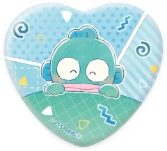 【中古】バッジ・ビンズ ハンギョドン(一人でにっこり) 「はぴだんぶい ハート型缶バッジ 07.ハンギョドン周年デザイン (グラフアートイラスト)」