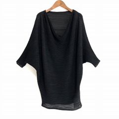 スペッチオ シャトルプリーツ チュニック ワンピース ブラック ラメ L