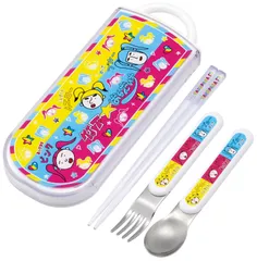 新品 スケーター(Skater) 子供用 お弁当 トリオセット 箸 スプーン フォーク キッズ カトラリー 抗菌 加工 開けやすいスライド式 日本製 竹下ぱらだいす TACC2AG68531