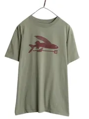 【お得なクーポン配布中!】 パタゴニア プリント 半袖 Tシャツ メンズ L 古着 アウトドア フライング フィッシュ グラフィック アート イラスト オーガニック コットン