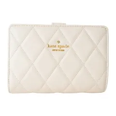 新品 ケイトスペード kate spade 2つ折り財布 ミディアム コンパクトバイフォールド ウォレット パーチメント