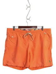 【お得なクーポン配布中!】 00s ポロ ラルフローレン ナイロン ショートパンツ メンズ L / オールド サーフ スイム ショーツ 水陸両用 短パン インナー付き オレンジ