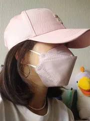 【在庫処分・お得な3箱セット】送料込み  ピンク柳葉型立体マスク（30枚入×3箱・計90枚）