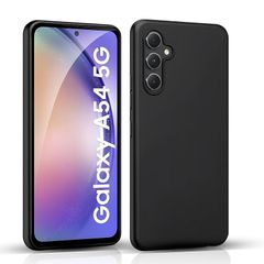 Galaxy A54 5G ケース マットブラック【柔軟性 TPU素材】擦り傷防止 指紋防止 衝撃吸収 着脱簡単 SC-53D SCG12 カバー 全面保護 軽量 薄型 携帯便利【ストラップホール付き】黒