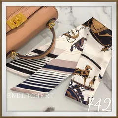 【SALE】リボンスカーフ　バッグスカーフ　バッグチャーム742＃