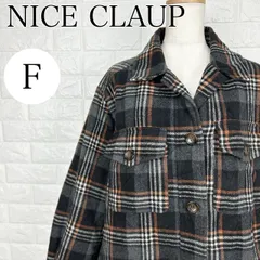 ナイスクラップ NICE CLAUP フリーサイズ チェック柄 シャツジャケット 中綿入り 【A2645-20】