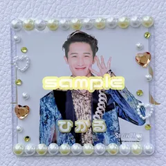 #1 硬質ケース ハンドメイド デコ ましかくフォト トレカケース（イエロー）