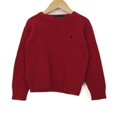 ラルフローレン セーター トップス 長袖 コットンニット キッズ 男の子用 100サイズ レッド RALPH LAUREN 【中古】