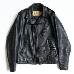 【AMERICAN RAG CIE別注】SCHOTT【613UR/ワンスター ダブルライダース ジャケット】38 レザー アメリカ製 ブラック ショット 25070104