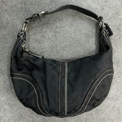 Y2K COACH コーチ ハーフムーンシグネイチャーバッグ ショルダーバッグ ハンドバッグ ブラック 黒 レディース 10074