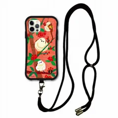 [iPhoneXR(テンアール)] iPhoneSE 第2世代 第3世代 i-coronケース スマホショルダー付 アニマル柄 動物 iPhone 15 Pro 14 Plus 12 11 耐衝撃 スマホケース ショルダーストラップ 斜め掛け シマエナガとナナ