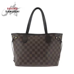 美品 LOUIS VUITTON ルイヴィトン ダミエ エベヌ ネヴァーフルPM ブラウン ゴールド金具 PVC N41359 トートバッグ ショルダーバッグ 501616【中古】