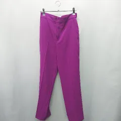 ◇ Θ 23区 vingt trois arrondissements バックウエストゴム ストレートパンツ サイズ36 パープル レディース E  【1410290014752】