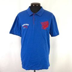 HANG TEN【ハンテン】半袖 ポロシャツ メンズ【XL/青/blue/胸元刺繍】ゴルフ/スポーツウェア/Tops◆BJ085-f