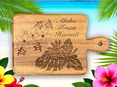 カッティングボード 木製 おしゃれ アカシア まな板 名入れ ハワイアン キッチン ギフト 母の日 プレゼント 料理 cutting board プレート カフェ風 リバーシブル