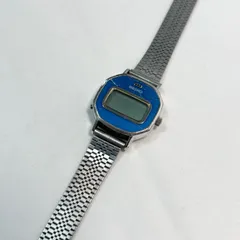 【送料無料】SEIKO/セイコー/B137-403A/デジタル文字盤/クォーツ腕時計/ブルー×シルバー/電池切れ/動作未確認/中古品