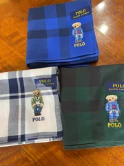新品　3枚セット　ベア　ポロラルフローレン  ハンカチ