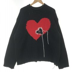 【中古】OY HEART STICH DESTOYED KNIT ニット ブラック オーワイ[10]