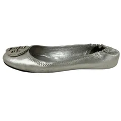 ⭐美品トリーバーチ フラットシューズ23.5㎝　シルバー 23.5 ファッション TORY BURCH トリーバーチ フラットシューズ シルバー