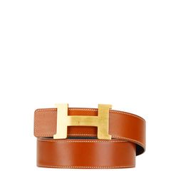 エルメス コンスタンスH ベルト 95 ブラウン ブラック ボックスカーフ メンズ HERMES【1-0219332】