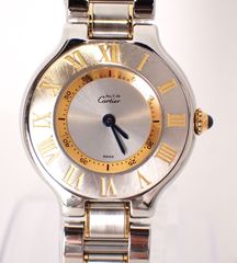 新品仕上げ済 ケース付属 Cartier(カルティエ) マスト21 W10073R6 SS/YG QZ クォーツ イエローゴールド 18金 コンビ レディース ブランド腕時計