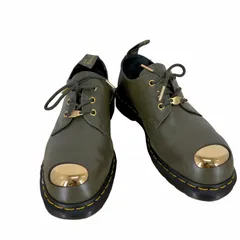 アベイシングエイプ A BATHING APE 1461 Bape Khaki Smooth Emboss エンボス加工 スチールトゥ 3ホールレザーシューズ メンズ EUR：41 のサムネイル