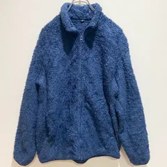 UNIQLO ユニクロ　ユニセックス　アウター　ジャケット　フリースジャケット　長袖　スタンドカラー　フルジップアップ　パイピング　無地　単色　ブルー　青　Lサイズ　シンプル　カジュアル　SU631h1061