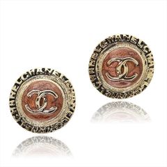 シャネル CHANEL イヤリング ココマーク サークル ロゴ レディース ヴィンテージ 廃版 ブラウン ゴールド【中古】