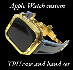 Gg カスタム セット アップルウォッチバンド ラバーベルト Apple Watch カバー ケース メンズ レディース 38mm 40mm 41mm  42mm44mm45mm46mm49mm
キラキラ　極艶コーティング　シリコンバンド