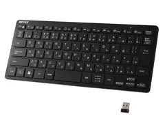 【新品・5営業日で発送】BUFFALO バッファロー 無線 ミニキーボード日本語配列 ブラック(BSKBW350BK)