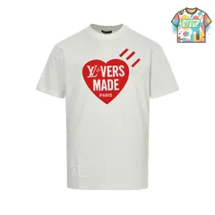 【今日特価】Louis Vuitton 25ss ハートフロッキングプリント T シャツ-1