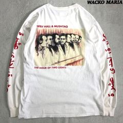 WACKO MARIA ロングスリーブTシャツ 長袖カットソー ロンT 両面プリント 袖プリント TERRY HALL & MUSHTAQ "THE HOUR OF TWO LIGHTS" Sサイズ ホワイト 白 ワコマリア