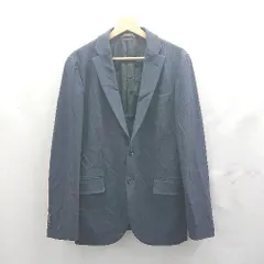 ◇ ⊇ nano universe ナノ ユニバース 千鳥柄 長袖 ジャケット サイズ46 ブルー ブラック メンズ E  【1504240030234】