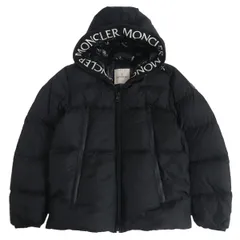 美品□19-20AW MONCLER/モンクレール ロゴ刺繍デザイン MONTCLA/モンクラ フーデッド WZIP ダウンジャケット ブラック 1 国内正規品 メンズのサムネイル