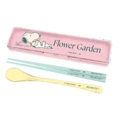 ☆ スヌーピーFLOWERGARDEN ☆ キャラクター お箸スプーンセット コンビセット 箸 スプーン キャラクター お箸スプーンセット はしスプーンセット 箸スプーン コンビ 弁当用カトラリー 携帯用カトラリー 女子 大人 子供 子ども 小学生
