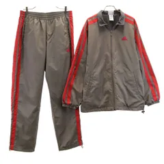 adidas アディダス ウインドブレーカー 上下 セットアップ O グレージュ メンズ 古着