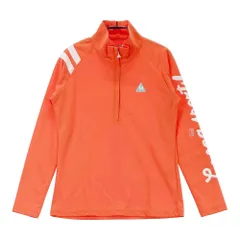 サイズ：M LECOQ GOLF ルコックゴルフ  ハーフジップ 長袖Tシャツ  オレンジ系 [240101329853]# ゴルフウェア レディース ストスト