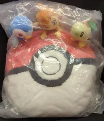 バンプレスト ポケットモンスター ブリリアントダイヤモンド・シャイニングパール発売記念くじ 発売記念くじ A賞 ナエトル&ヒコザル&ポッチャマ みんなで一緒にゲームクッション