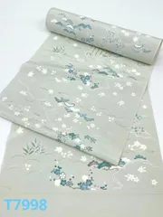 小紋 金彩 型染め 正絹 反物
