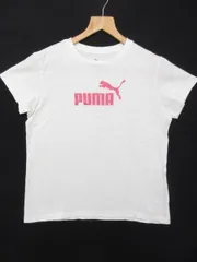 【送料無料】 プーマ PUMA 半袖Tシャツ カットソー ピンクロゴ 白 Mサイズ ■管理番号L19384SSA18-180720-501（4）5/17
