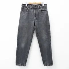 W34/古着 リーバイス Levis 550 メンズ 90s ヒゲ コットン 黒 ブラック デニム 25may15 中古 ボトムス ジーパン Gパン ロング パンツ