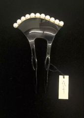 花しおり　ばち型かんざし　髪飾り「ウェーブライン パール」フォーマル セレモニー