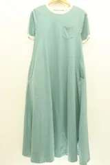 【中古】 BEAMS BOY レディースワンピース -- カット ツイル マキシ ワンピース BEAMS BOY -- 緑 グリーン