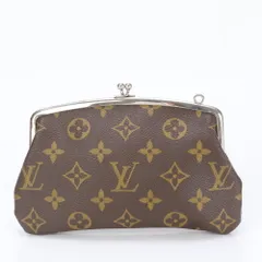 ルイ・ヴィトン モノグラム がま口ポーチ 美品】正規品ルイヴィトンLVモノグラム柄がま口ポーチ新品ショルダー