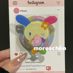 【 ウサハナ 】magsafe スマホグリップ  マグセーフ伸縮可能 落下防止 グリップトック スマホリング マグネット 磁石 イヤホン収納 携帯 スマホアクセサリー 滑り止め usahana うさはな 平成 エモい サンリオ キャラクター 韓国 大流行